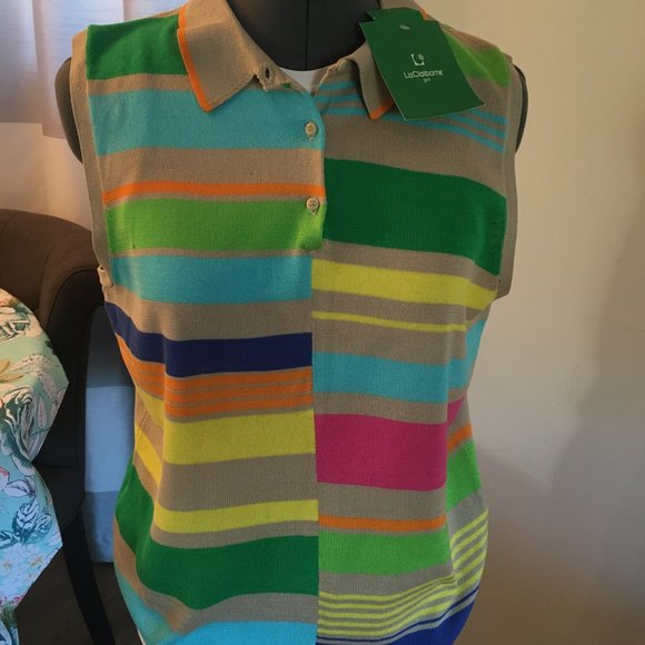 Liz Claiborne Sleeveless Shirt - Picture 1 of 8